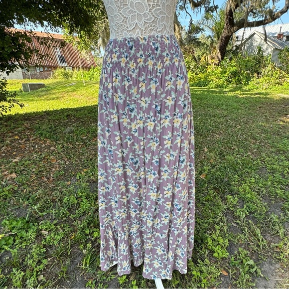 Tiare Hawaii Purple Floral Maxi Skirt - Picture 6 of 11